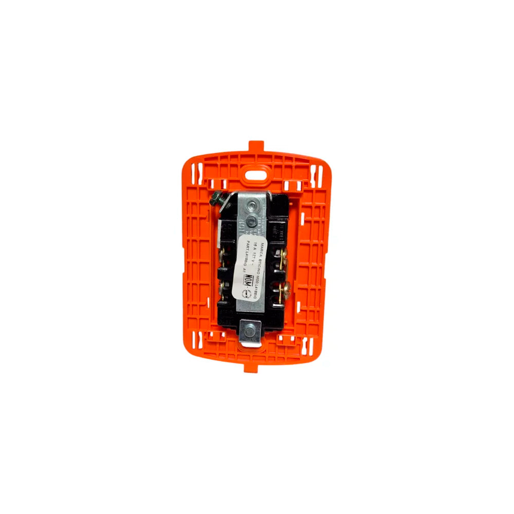 TOMACORRIENTE DUPLEX TIERRA AISLADA NARANJA 15A/127V. L4188IG