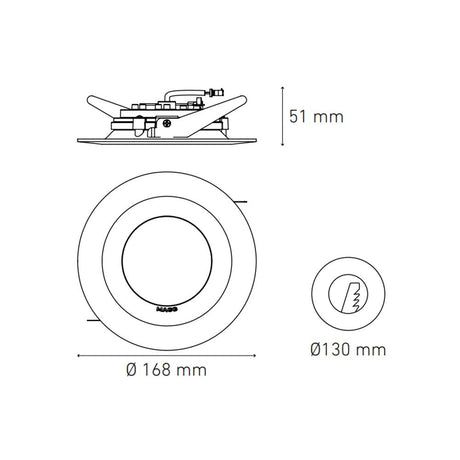 DOWNLIGHT LED EMPOTRAR 15W/100-305V. NIQUEL M1400 4000K LUZ NEUTRA 980LM ELECTROMAG *** SOBRE PEDIDO ***
