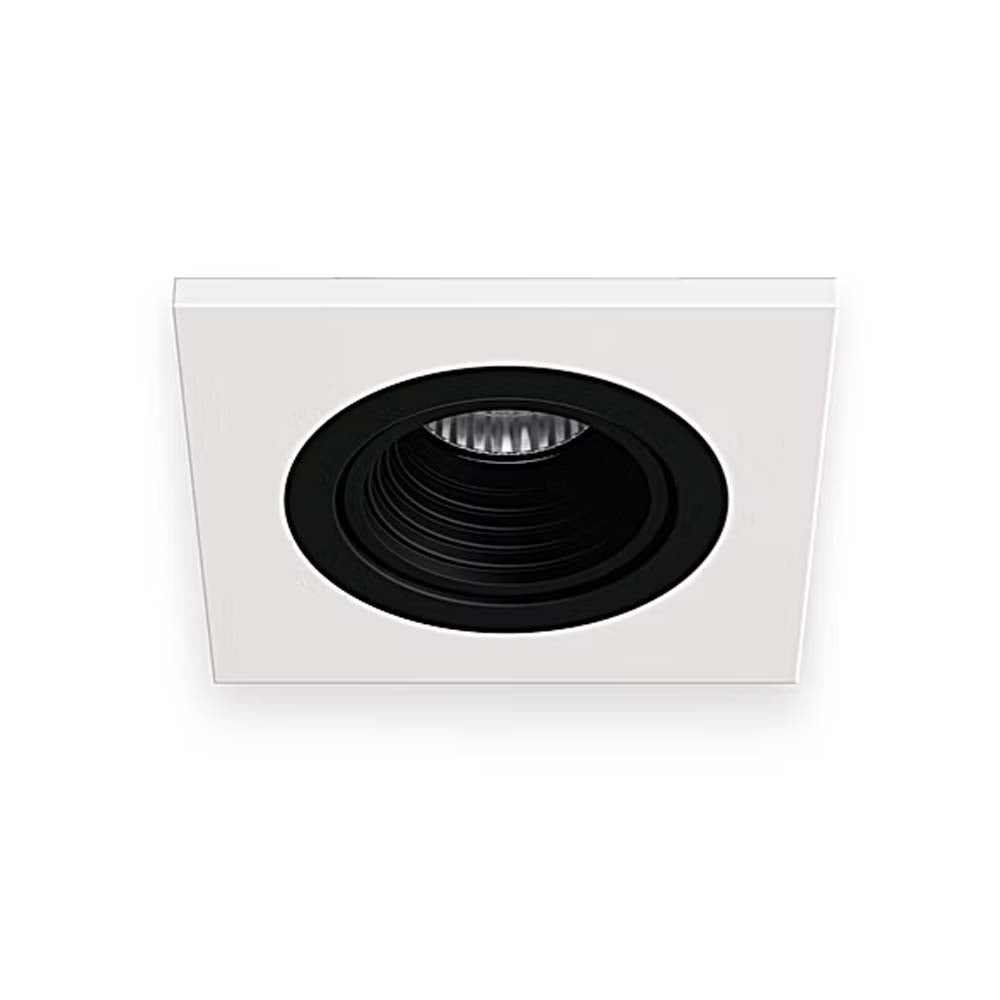 LUMINARIO LED DIRIGIBLE SOBREPONER TECHO FLASH D I 4.4W/100-140V. NEGRO CON BLANCO 3000K LUZ CALIDA ELECTROMAG