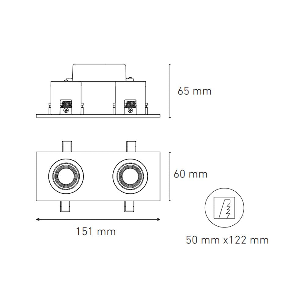 LUMINARIO LED DIRIGIBLE SOBREPONER TECHO FLASH D II 8.8W/100-140V. 20 NEGRO 3000K LUZ CALIDA ELECTROMAG