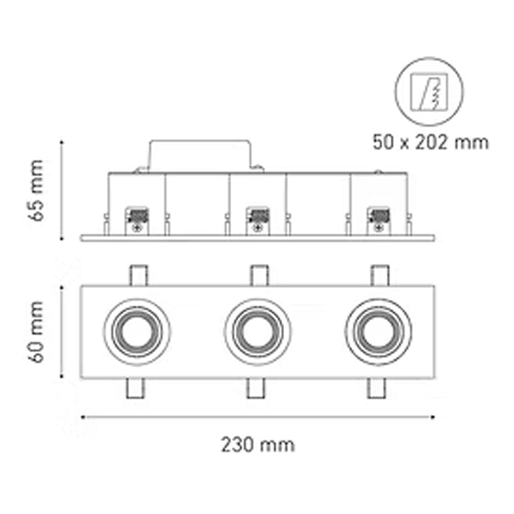 LUMINARIO LED DIRIGIBLE SOBREPONER TECHO FLASH D III 13W/100-140V. 20 NEGRO CON BLANCO 3000K LUZ CALIDA ELECTROMAG
