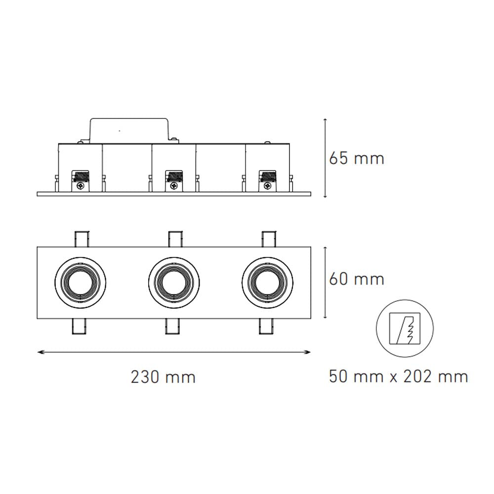 LUMINARIO LED DIRIGIBLE SOBREPONER TECHO FLASH D III 13W/100-140V. 20 NEGRO 3000K LUZ CALIDA ELECTROMAG