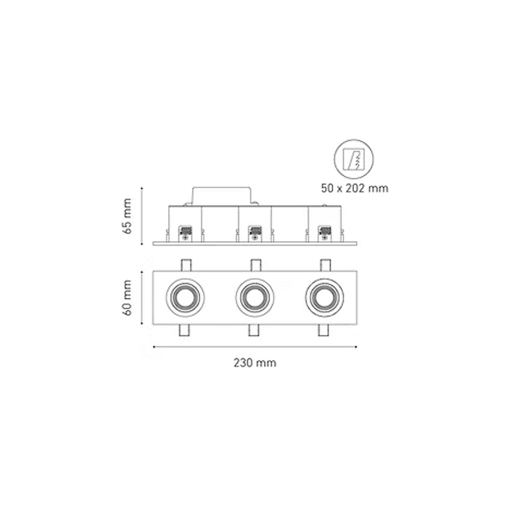 LUMINARIO LED DIRIGIBLE SOBREPONER TECHO FLASH D III 13W/100-140V. 40 NEGRO 3000K LUZ CALIDA ELECTROMAG