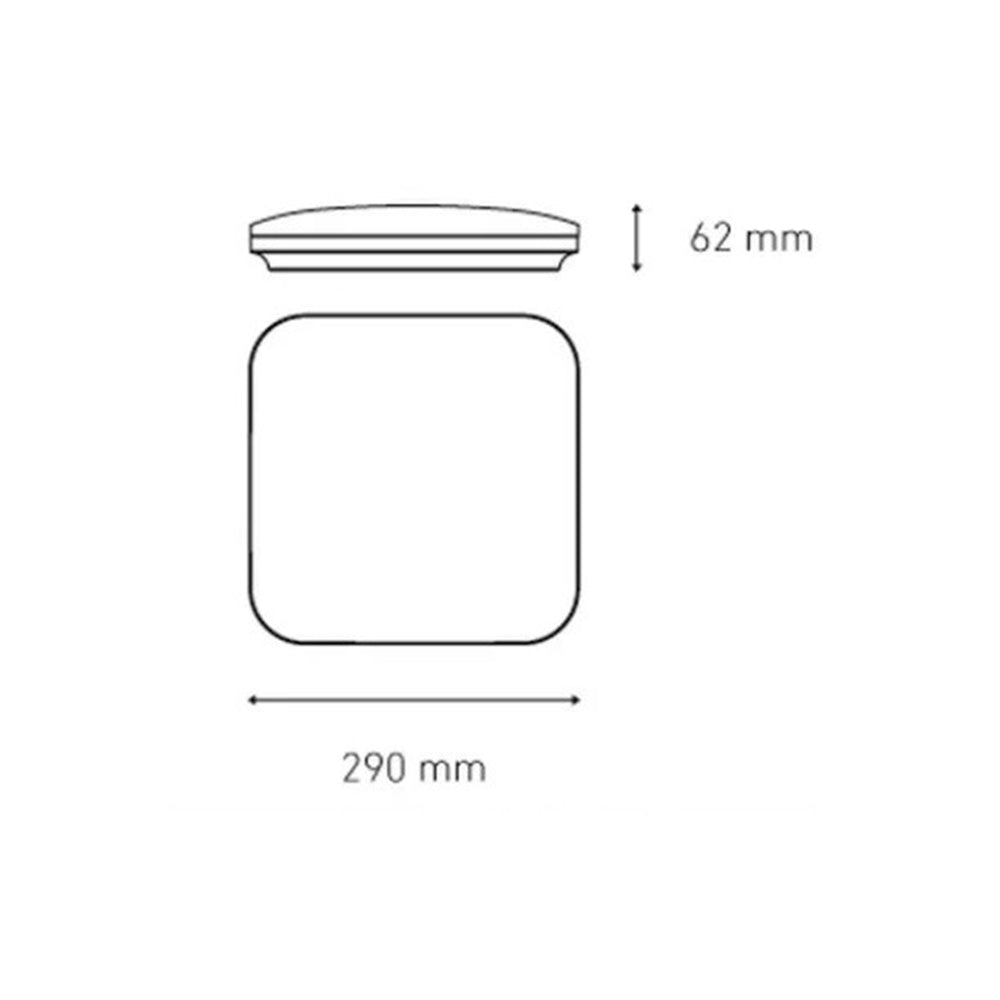 LUMINARIO LED SOBREPONER CL SQ 300 19W/100-240V. CHOCOLATE 6000K LUZ DE DIA ELECTROMAG