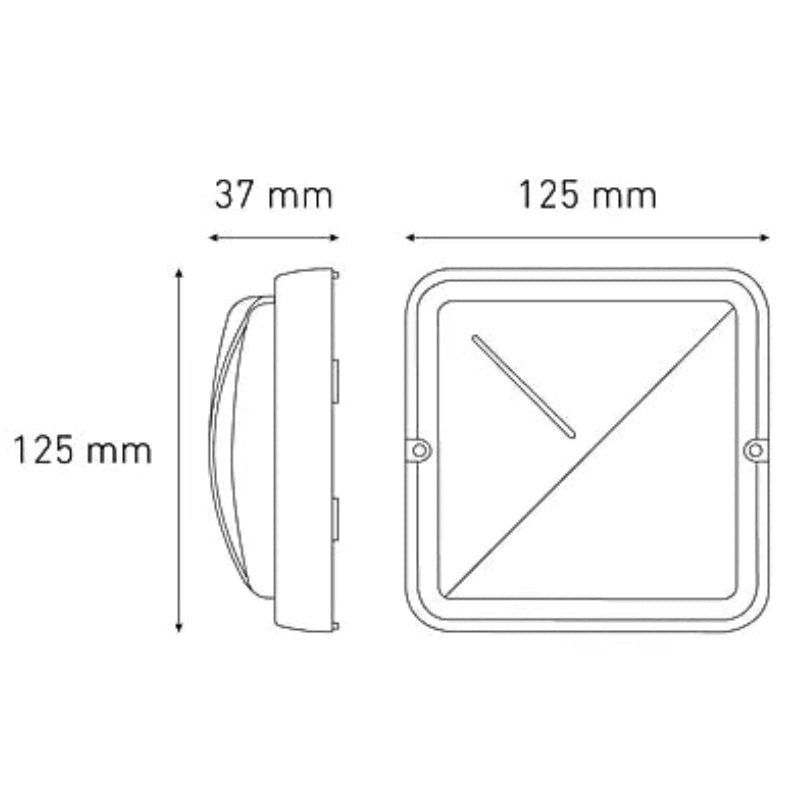 LUMINARIO LED SOBREPONER CEILING 125 PRISMA 4W/100-240V. BLANCO 6000K LUZ DE DIA ELECTROMAG ***EXHIBIDO***