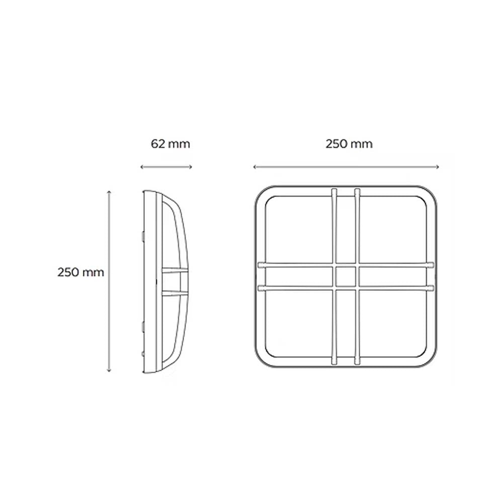 LUMINARIO LED SOBREPONER CEILING 250 REJILLA 8W/100-240V. BLANCO 6000K LUZ DE DIA ELECTROMAG