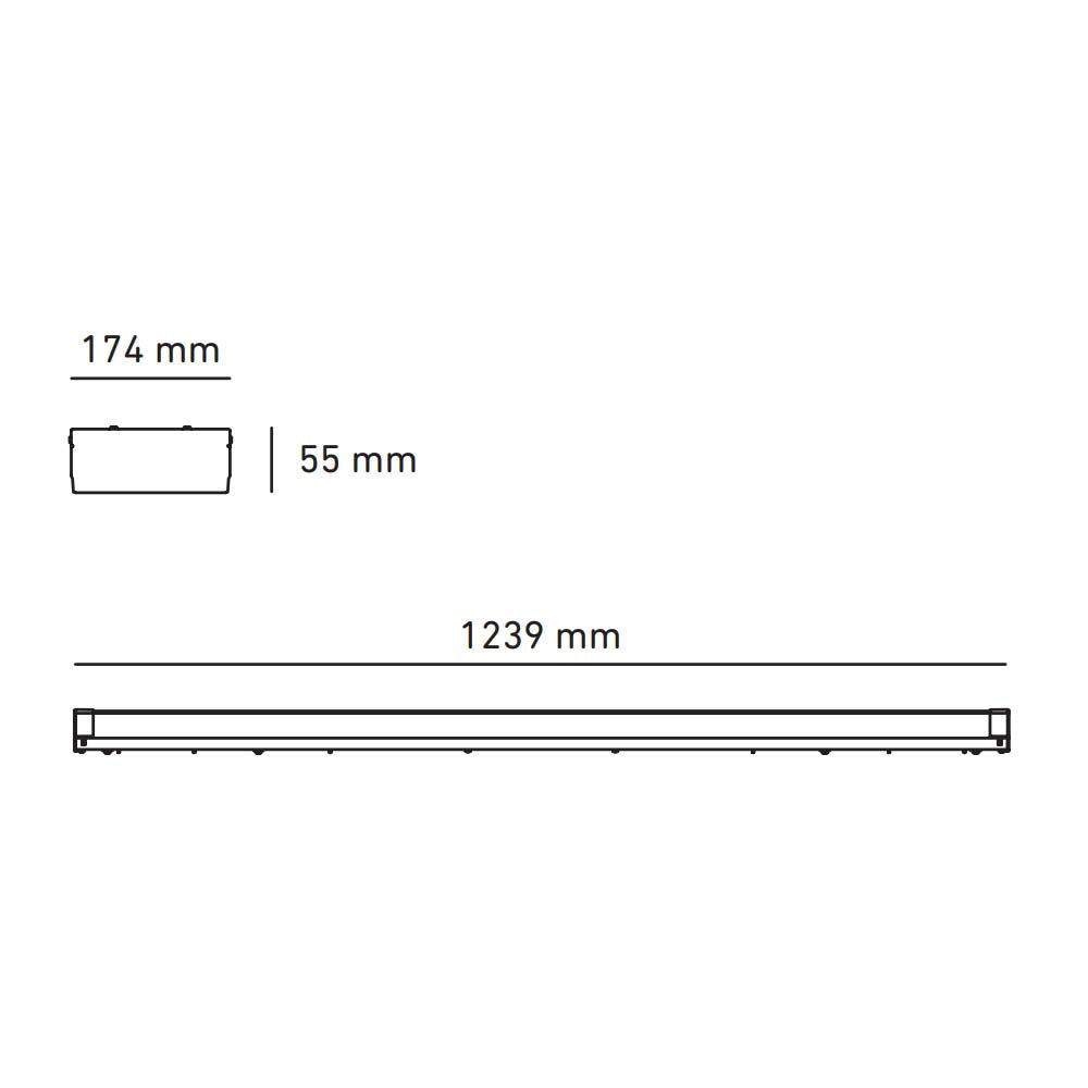 GABINETE INDUSTRIAL METALICO TRACK LED 2X18W/100-240V. PANTALLA TEXT. 4000K LUZ NEUTRA ELECTROMAG