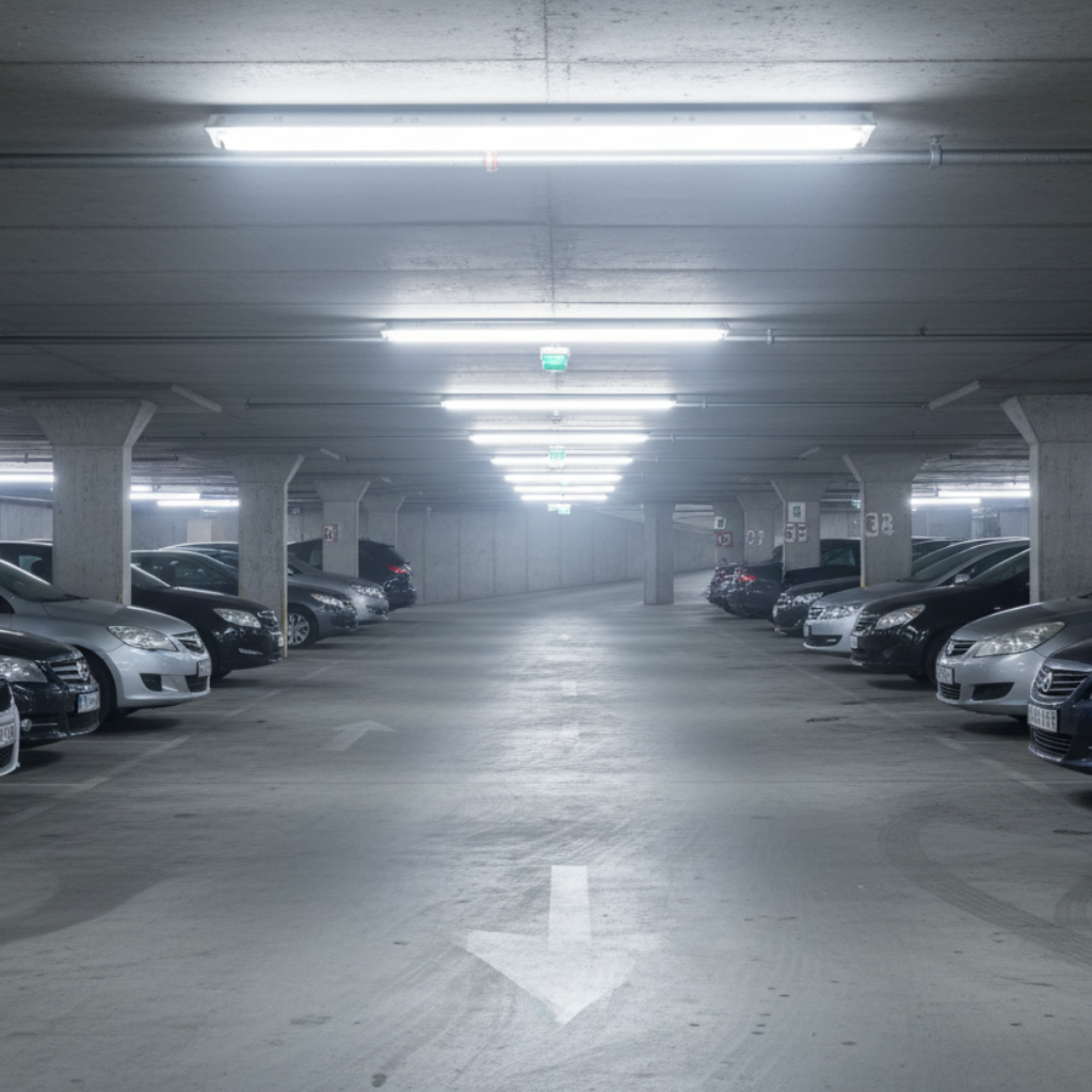 LUMINARIO SELLADO LED GAMMA 1200 30 30W/100-305V. OPALINA CON SENSOR DE MOVIMIENTO 6000K LUZ DE DIA ELECTROMAG