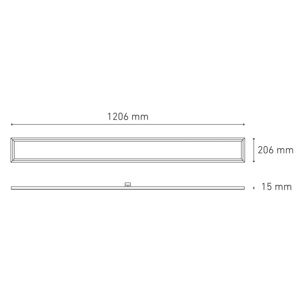 PANEL LED EMPOTRAR/SUSPENDER 30W/100-240V. 20X120 STD BLANCO 6000K LUZ DE DIA ELECTROMAG