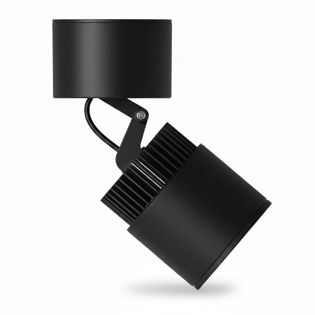 LUMINARIO LED SOBREPONER 12W/100-305V. 45 C12-S NEGRO 4000K LUZ NEUTRA ELECTROMAG