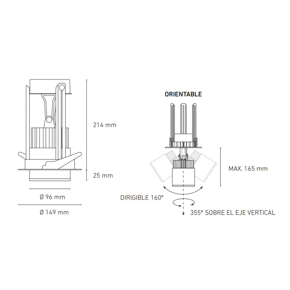 PROYECTOR EMPOTRADO LED C20 E 20W 100-305V 24 30K BLANCO ELECTROMAG