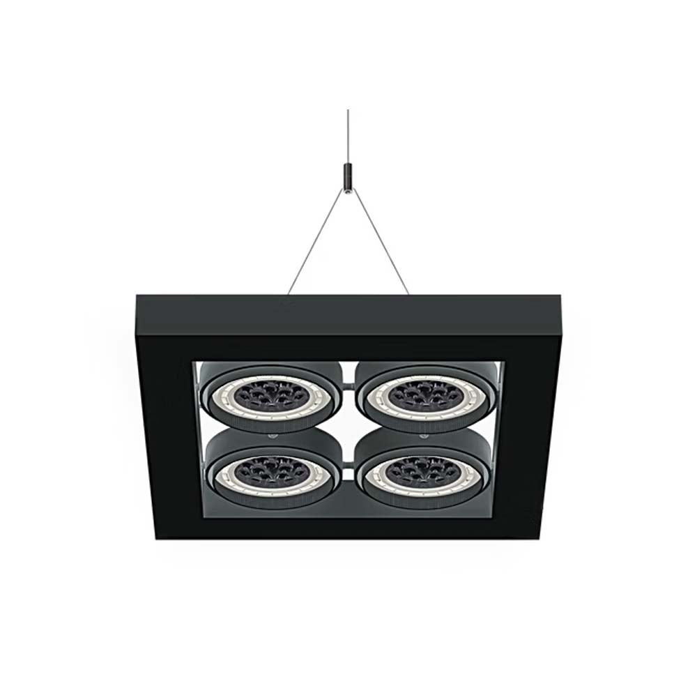 LUMINARIO ALPHA SUSPENDIDO IV LED NEGRO *** NO INCLUYE LAMPARA *** ELECTROMAG