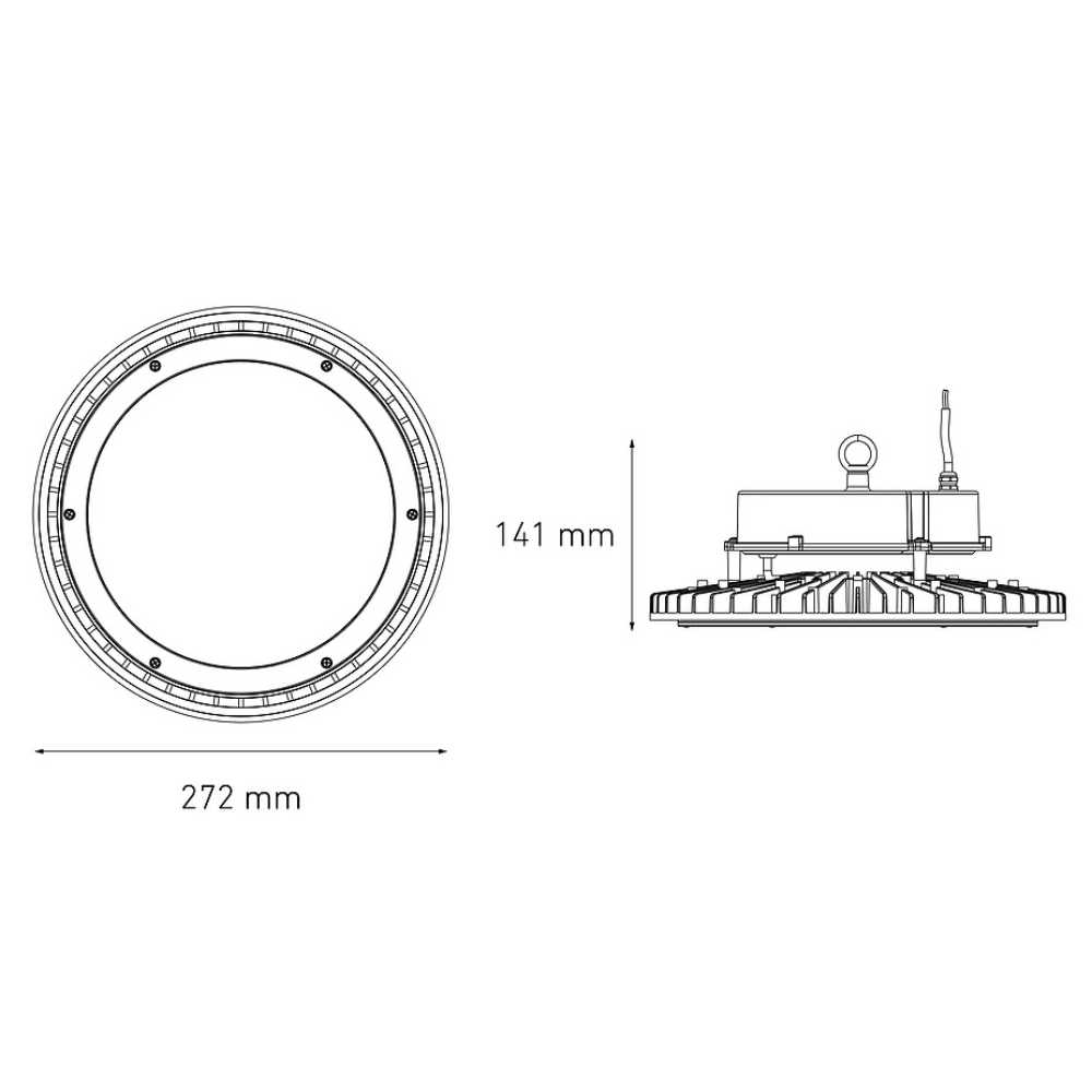 LUMINARIO LED INDUSTRIAL HIGHBAY STD 100W/100-305V. TRANSPARENTE 6000K LUZ DE DIA *** OFRECER L5885-630 ***