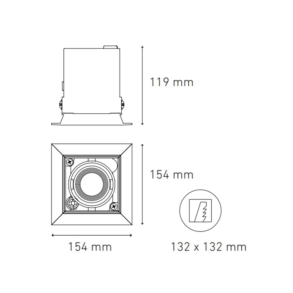 LUMINARIO LED DOWNLIGHT POINTS MP I 16W/100-305V. NEGRO 4000K LUZ NEUTRA ELECTROMAG