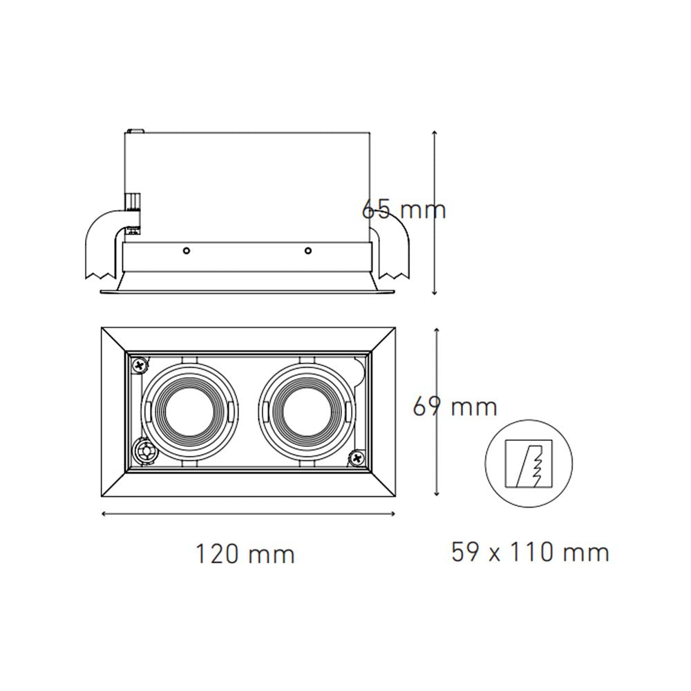 LUMINARIO LED DOWNLIGHT POINTS MICRO II 9W/100-140V. NEGRO 4000K LUZ NEUTRA ELECTROMAG
