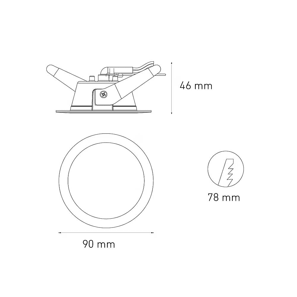 LUMINARIO LED DOWNLIGHT LUNA 3 SSD 3.5W/100-140V. BLANCO 6000K LUZ DE DIA ELECTROMAG