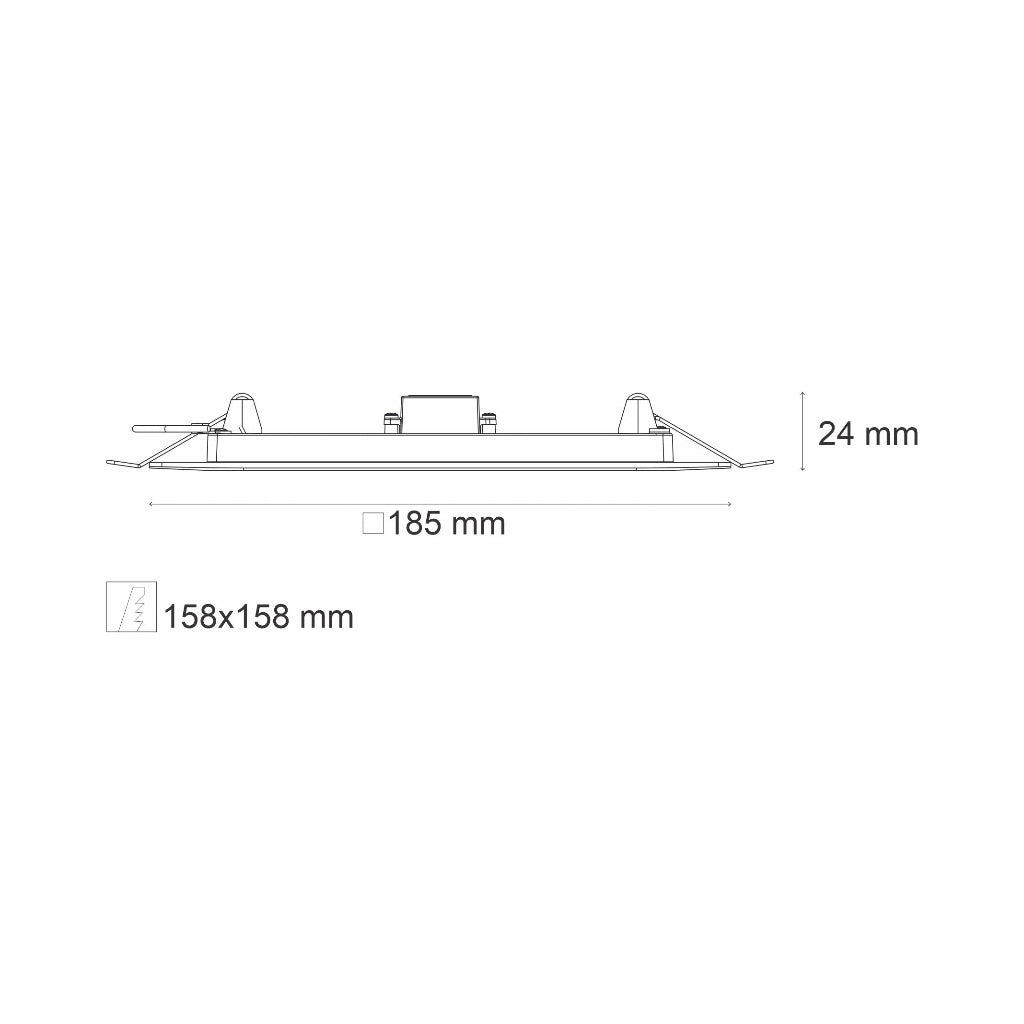LUMINARIO LED DOWNLIGHT LUNA FLAT SQ 13 STD 13W/100-305V. BLANCO 3000K LUZ CALIDA ELECTROMAG