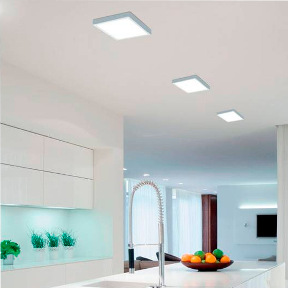 LUMINARIO LED DOWNLIGHT LUNA FLAT SQ 25 STD 25W/100-305V. BLANCO 4000K LUZ NEUTRA ELECTROMAG