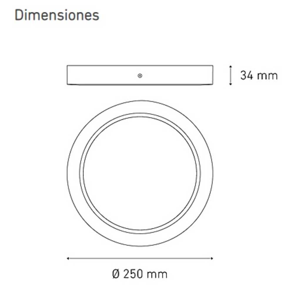 LUMINARIO LED DOWNLIGHT LUNA FLAT RD 18 S 18W/100-305V. BLANCO 4000K LUZ NEUTRA ELECTROMAG