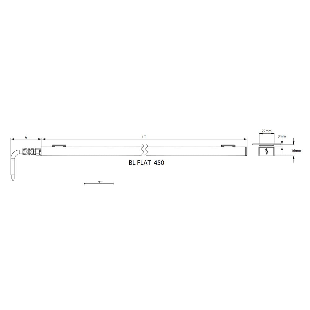 LUMINARIO LED SERIE II BL FLAT 3W/100-140V. 450MM. BLANCO 3000K LUZ CALIDA ELECTROMAG