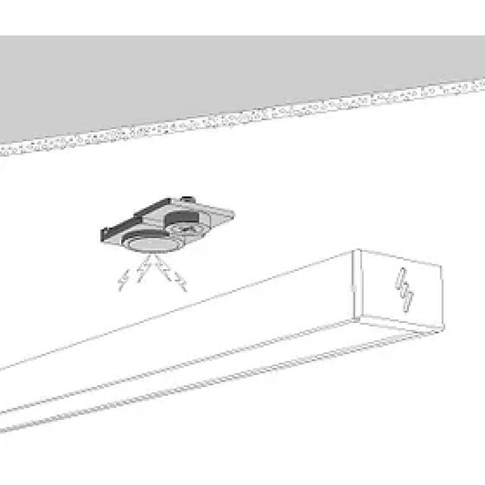 LUMINARIO LED SERIE II BL FLAT 3W/100-140V. 450MM. NEGRO 3000K LUZ CALIDA ELECTROMAG