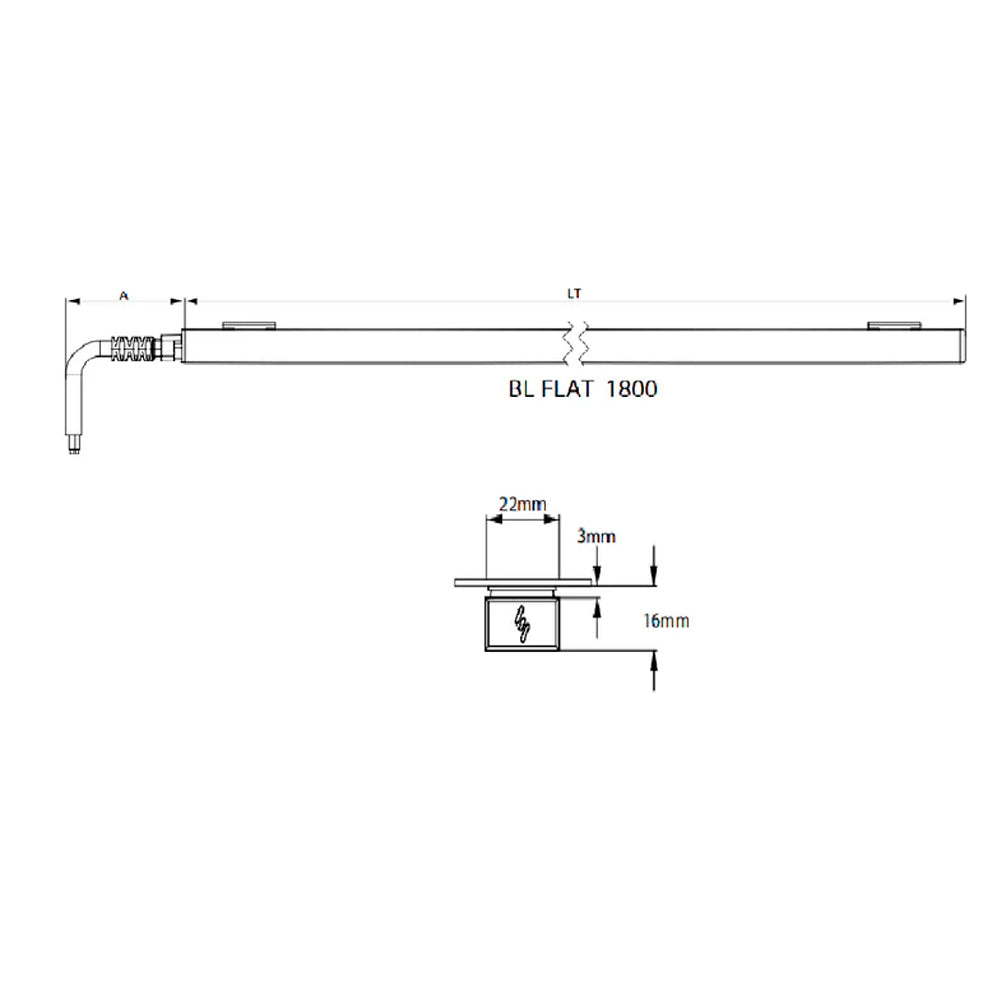 LUMINARIO LED SERIE III BL FLAT 35W/100-140V. 1800MM. BLANCO 6000K LUZ DE DIA ELECTROMAG