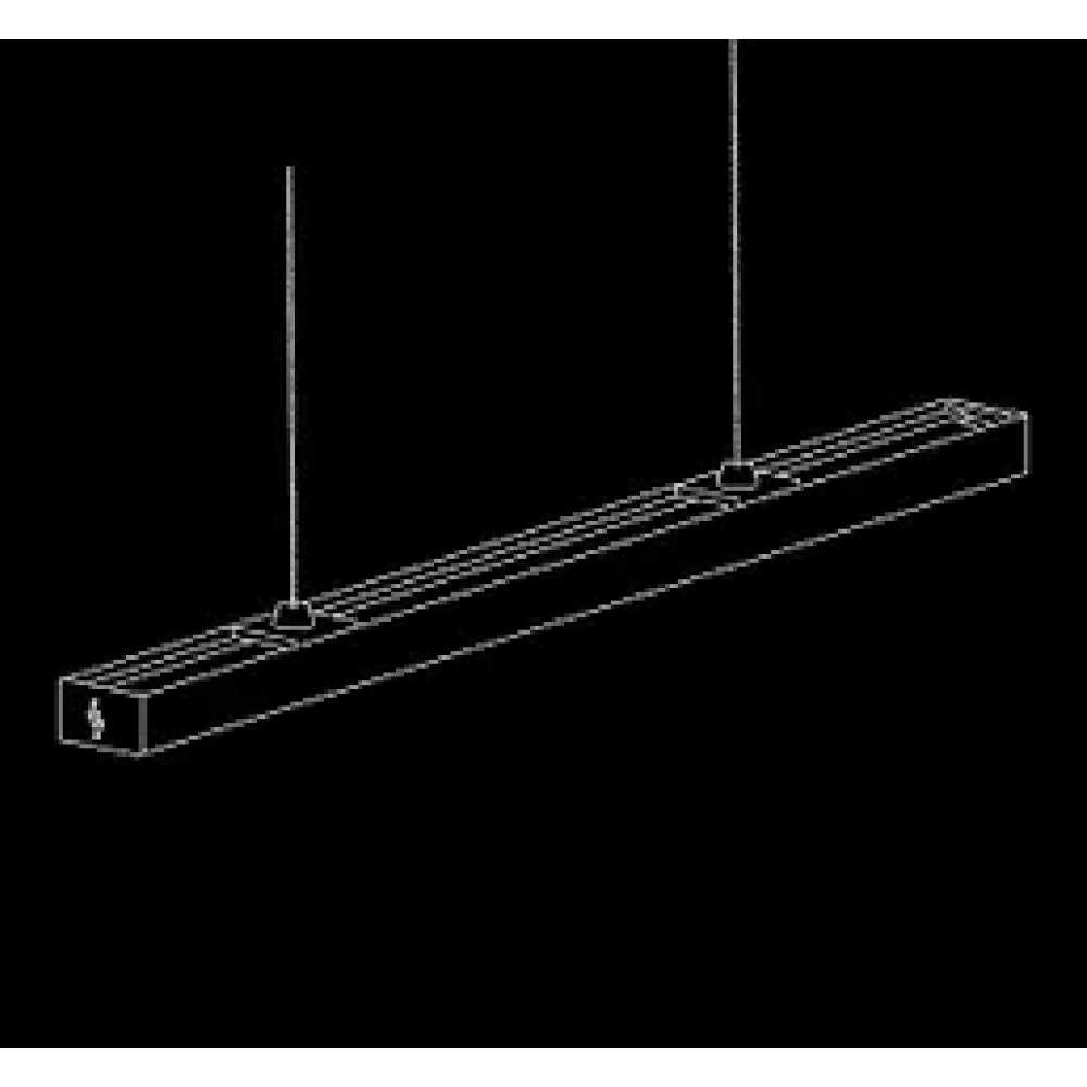 LUMINARIO LED SERIE III BL FLAT 35W/100-140V. 1800MM. NEGRO 6000K LUZ DE DIA ELECTROMAG