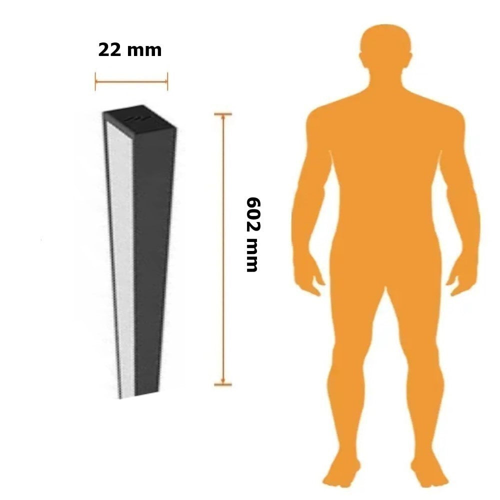 LUMINARIA BL FLAT 600 P.A. 12W 127V 60K ACABADO NEGRO OP