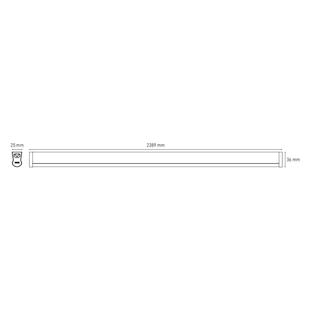 LUMINARIO LINEAL LED BL STICK 42W/100-240V. 2400MM. BLANCO 6000K LUZ DE DIA ELECTROMAG