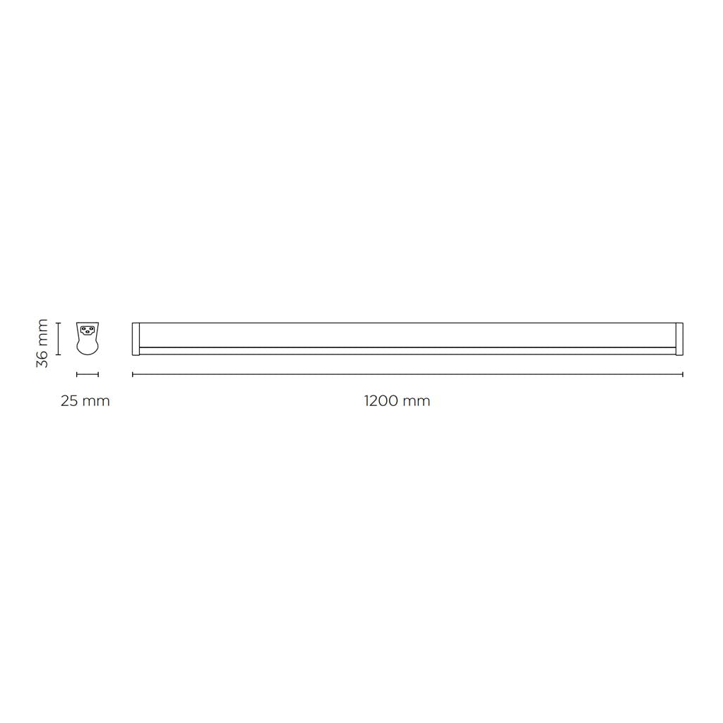 LUMINARIO LINEAL LED BL STICK 21W/100-240V. 1200MM. BLANCO 6000K LUZ DE DIA ELECTROMAG