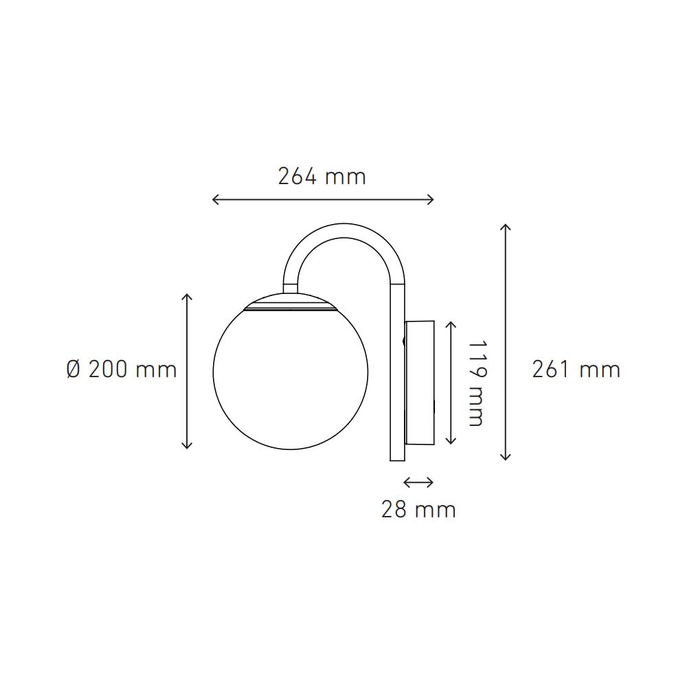 LUMINARIO LED SOBREPONER GLOBE 8" 15W/100-140V. BLANCO 6000K LUZ DE DIA ELECTROMAG *** HAE ***