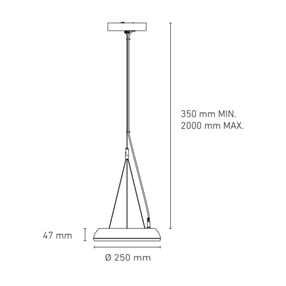 LUMINARIO LED SUSPENDIDO DONNA 25 14W/100-140V. BLANCO 4000K LUZ NEUTRA ELECTROMAG