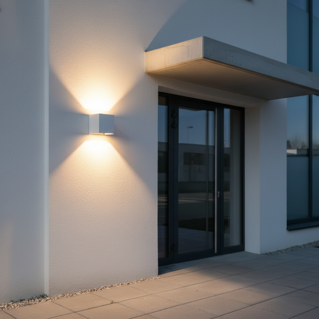 LUMINARIO LED SOBREPONER MURO APLIQUE CUBO A10 6.5W/100-240V. BLANCO 3000K LUZ CALIDA ELECTROMAG