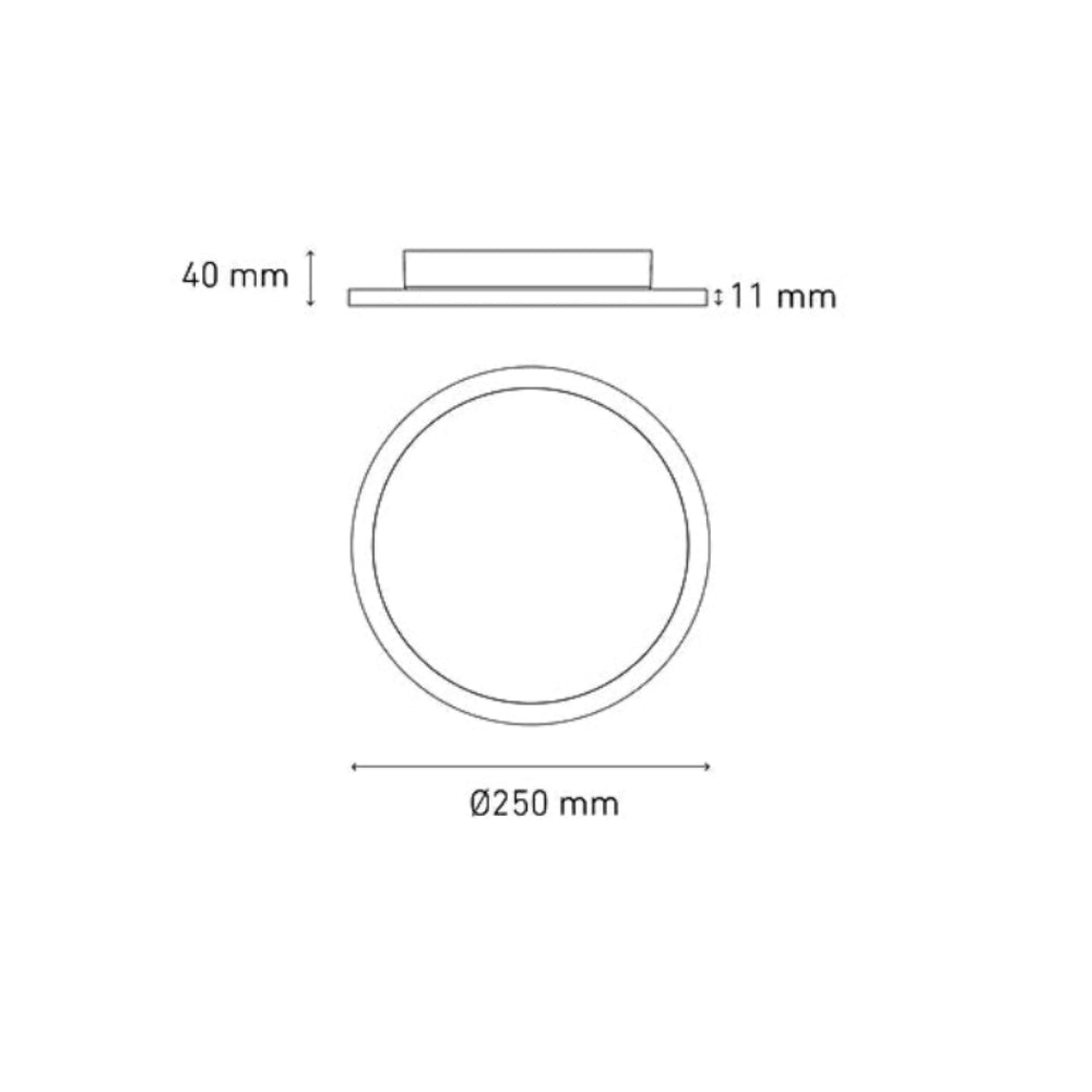 LUMINARIO DECORATIVO ECLIPSE LED 25 18W/100-240V. BLANCO 4000K LUZ NEUTRA ELECTROMAG