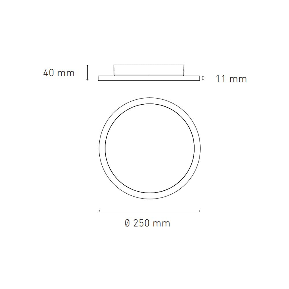 LUMINARIO DECORATIVO ECLIPSE LED 25 18W/100-240V. NEGRO 4000K LUZ NEUTRA ELECTROMAG