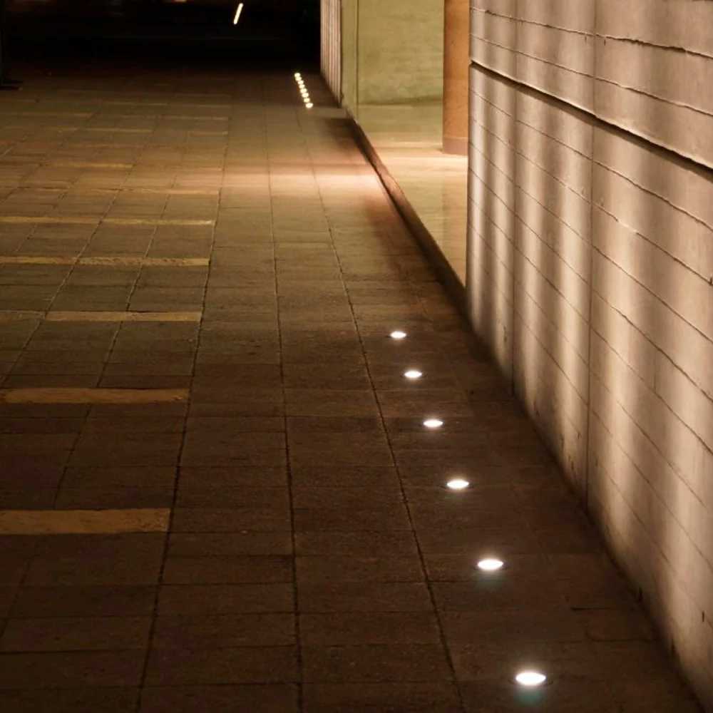 LUMINARIO LED EMPOTRAR PISO EP 100 3.5W/100-305V. 18 INOXIDABLE 2700K. LUZ CALIDA ELECTROMAG