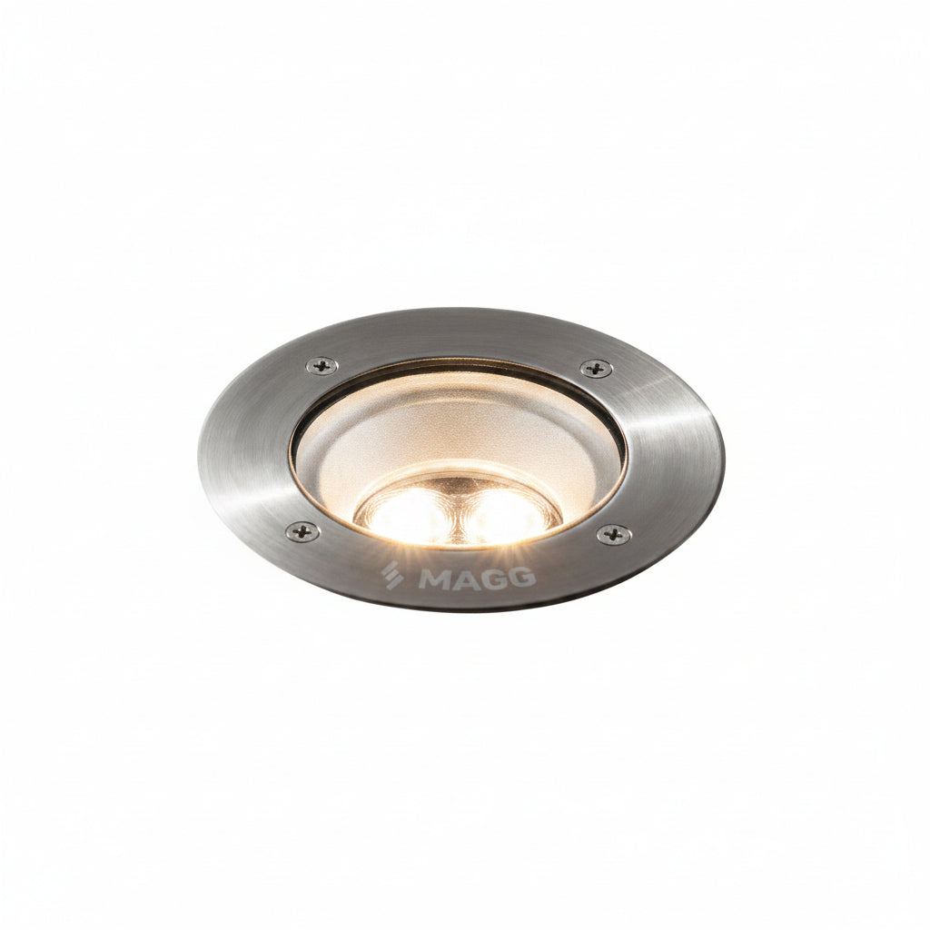 EMPOTRADO A PISO 120 LED 6W/24VCD. 55 3000K F.C. *** PRODUCTOS CON EXIST. NAVE 7 ***