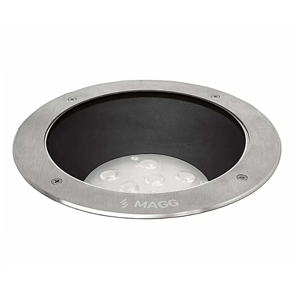 LUMINARIO LED EMPOTRAR PISO EP 220 22W/100-305V. 18 INOXIDABLE 2700K. LUZ CALIDA ELECTROMAG