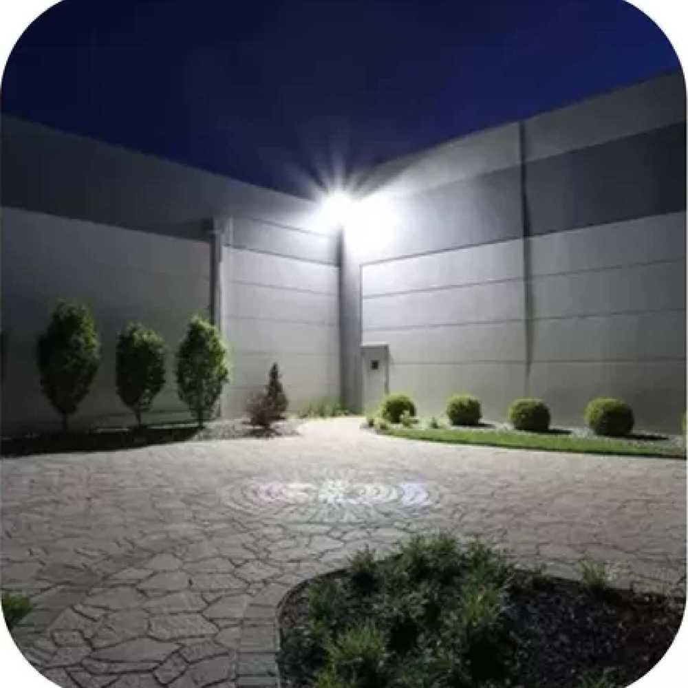 LUMINARIO LED PROYECTOR SOBREPONER MURO/PISO KR 130 130W/100-240V. 60X90 GRIS 6000K LUZ DE DIA ELECTROMAG