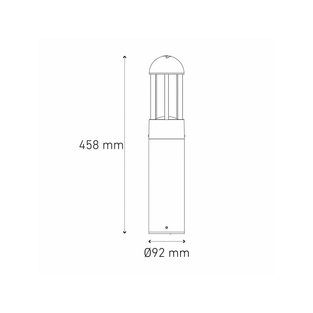 LUMINARIO LED EMPOTRADO PISO BOLLARD VENECIA DOMO 450 6W/100-305V. GRIS 3000K LUZ CALIDA ELECTROMAG