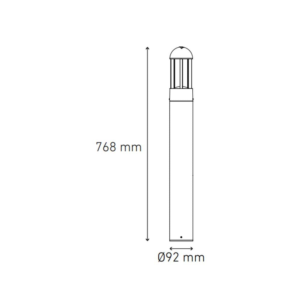 LUMINARIO LED EMPOTRADO PISO BOLLARD VENECIA DOMO 800 6W/100-305V. GRIS 3000K LUZ CALIDA ELECTROMAG