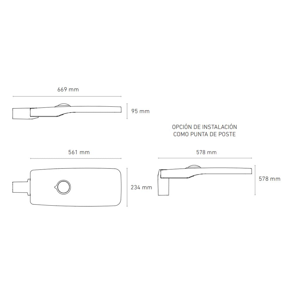 LUMINARIO LED ALUMBRADO PUBLICO CITI 100 100W/100-305V. GRIS 5000K LUZ BLANCA ELECTROMAG