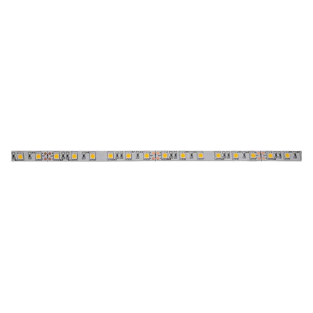 TIRA EXTRAPLANA DE LED 5050 5M CON 60 LEDS POR M BLANCO CALIDO 14.4 W POR M OPTICA 120 PISTA DE COBRE ACABADO BCO 24V CC IP66 *** HAE ***