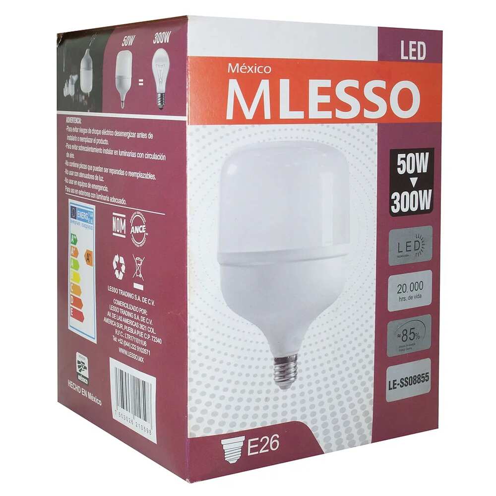 FOCO GLOBO 50W 127V 6500K E26 1600LM MCA MLESSO