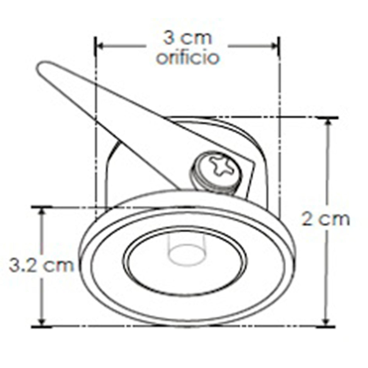 LUM.TECHO LED BCALIDO 1W 90-260V ILUMILEDS ***EXHIBIDO***