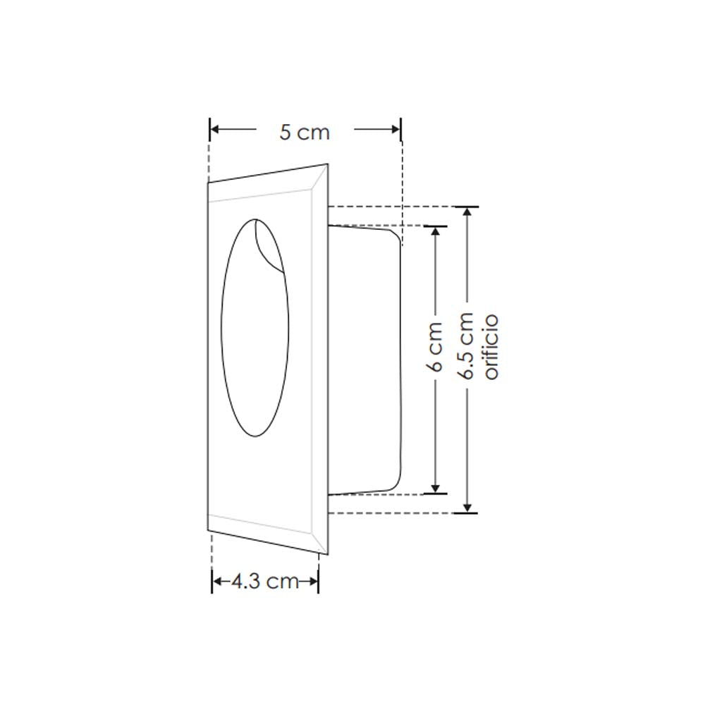 LUM.EMP.PARED LED BCALIDO OVALADA 1W 90-260V ILUMILEDS ***HAE 2024***