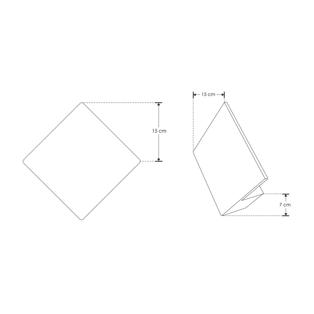 ARBOTANTE CUADRADO BLANCO 7W 270 IP20 BLANCO CALIDO ILUMILEDS***HAE2025***