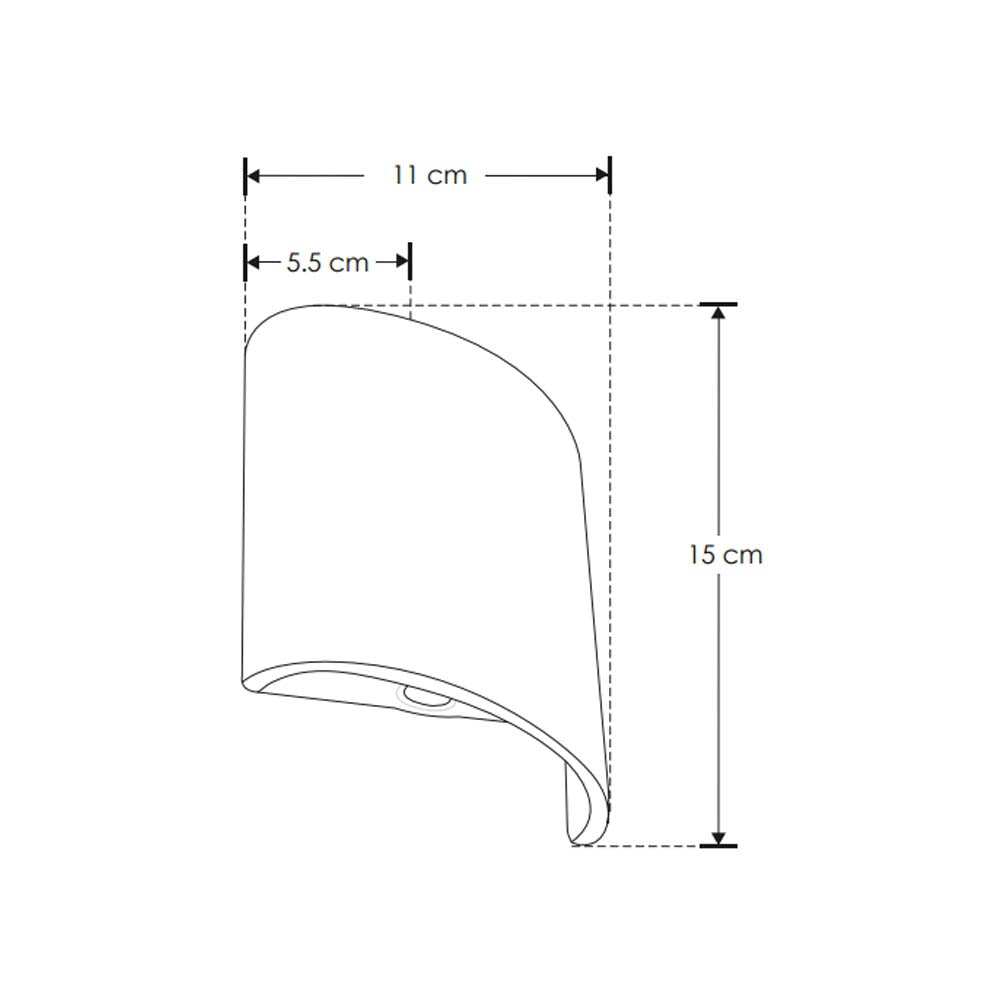 ARBOTANTE RECTANGULAR BLANCO 6W DOBLE LUZ IP54 BLANCO CALIDO ILUMILEDS***HAE2025***