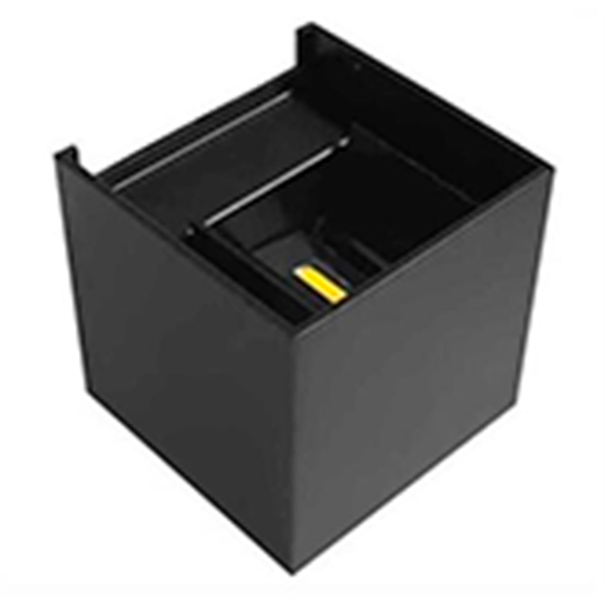 LUMINARIO DE PARED SOBREPONER CUBO DE LED NEGRO 6W BLANCO CALIDO 2 SALIDAS OPTICA AJUSTABLE 85-265V IP65 ILUMILEDS