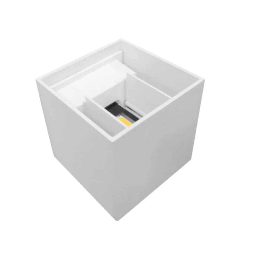 LUMINARIO DE PARED SOBREPONER CUBO DE LED ACABADO GRIS 6W, 3000K 2 SALIDAS OPTICA AJUSTABLE 85-265V IP65 ILUMILEDS ***HAE 2024***